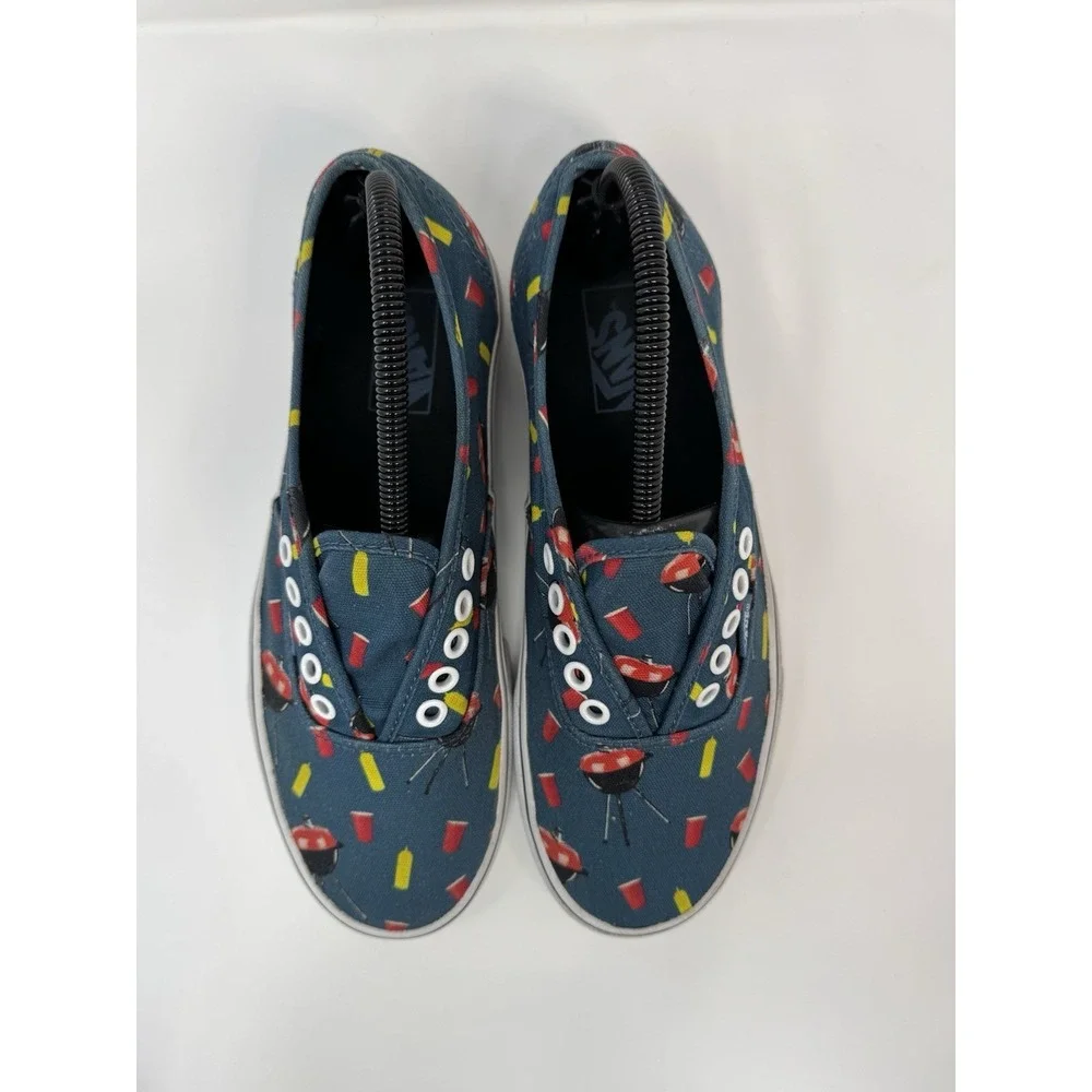 VANS Classic Slip-On‎ Athletic Skate Shoes Women 9.5 Men 8 BBQ Print